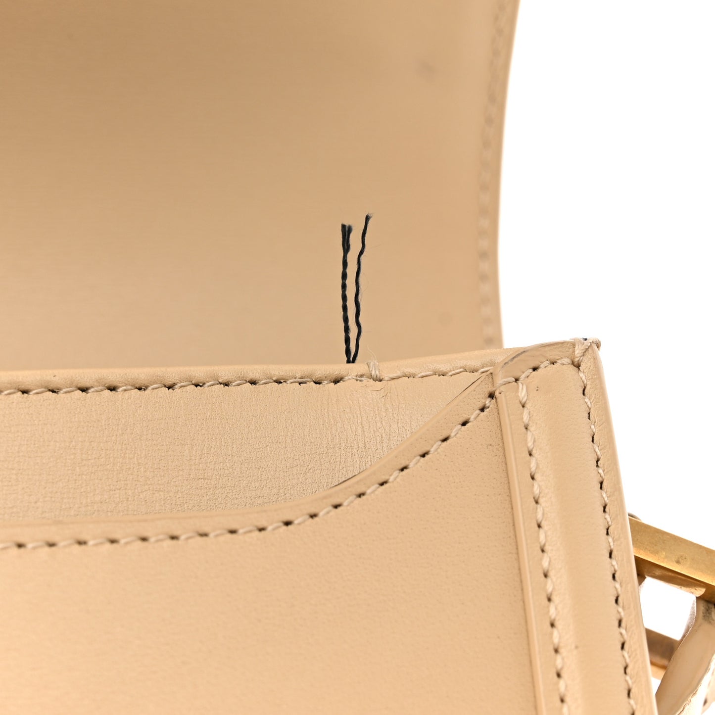 Smooth Calfskin Small Solferino Satchel Ivory Natural