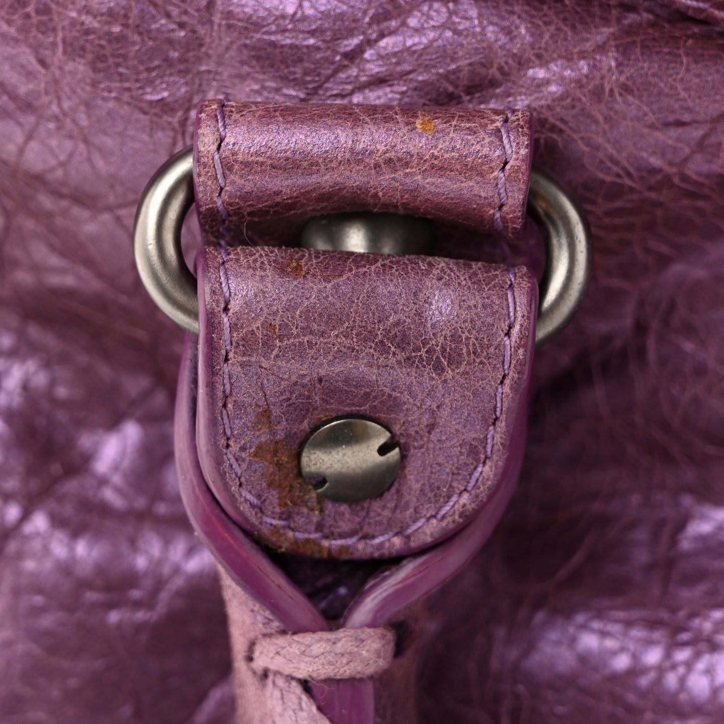 Agneau Classic Hardware City Metallic Purple