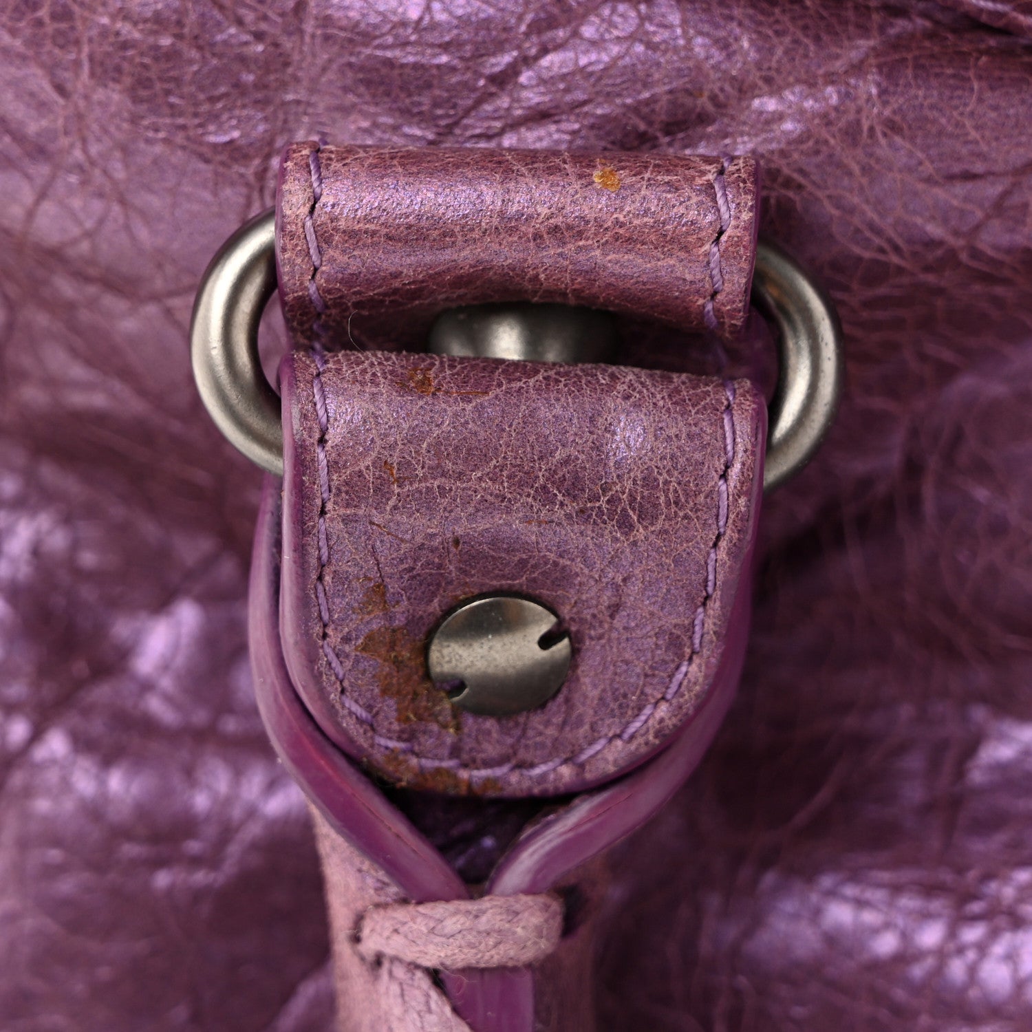 Balenciaga Agneau Classic Hardware City Metallic Purple 13 of 15