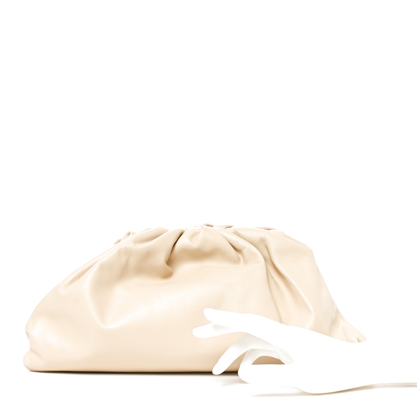 Smooth Butter Calf The Pouch Oversized Clutch Porridge