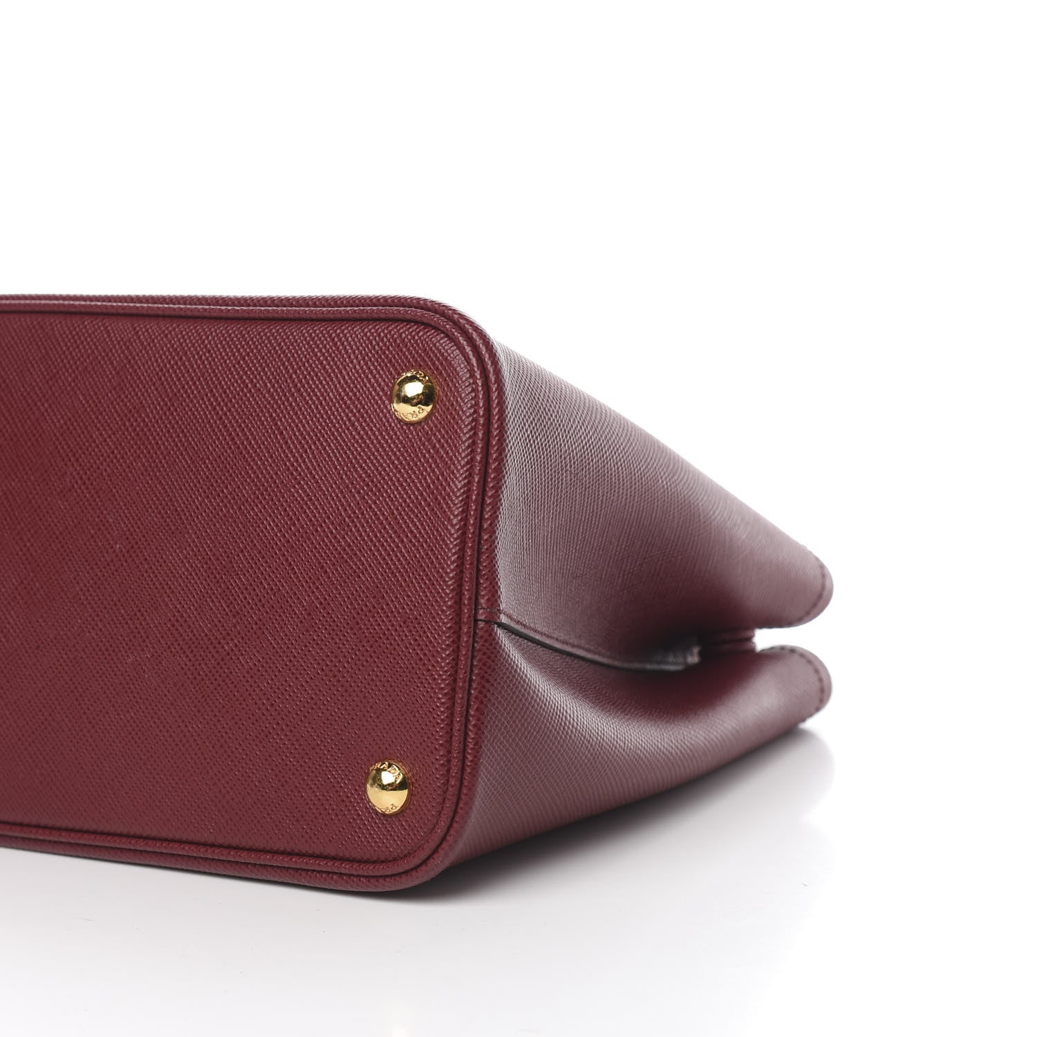 Prada Saffiano Cuir Small Double Bag Cherry Black 8 of 9