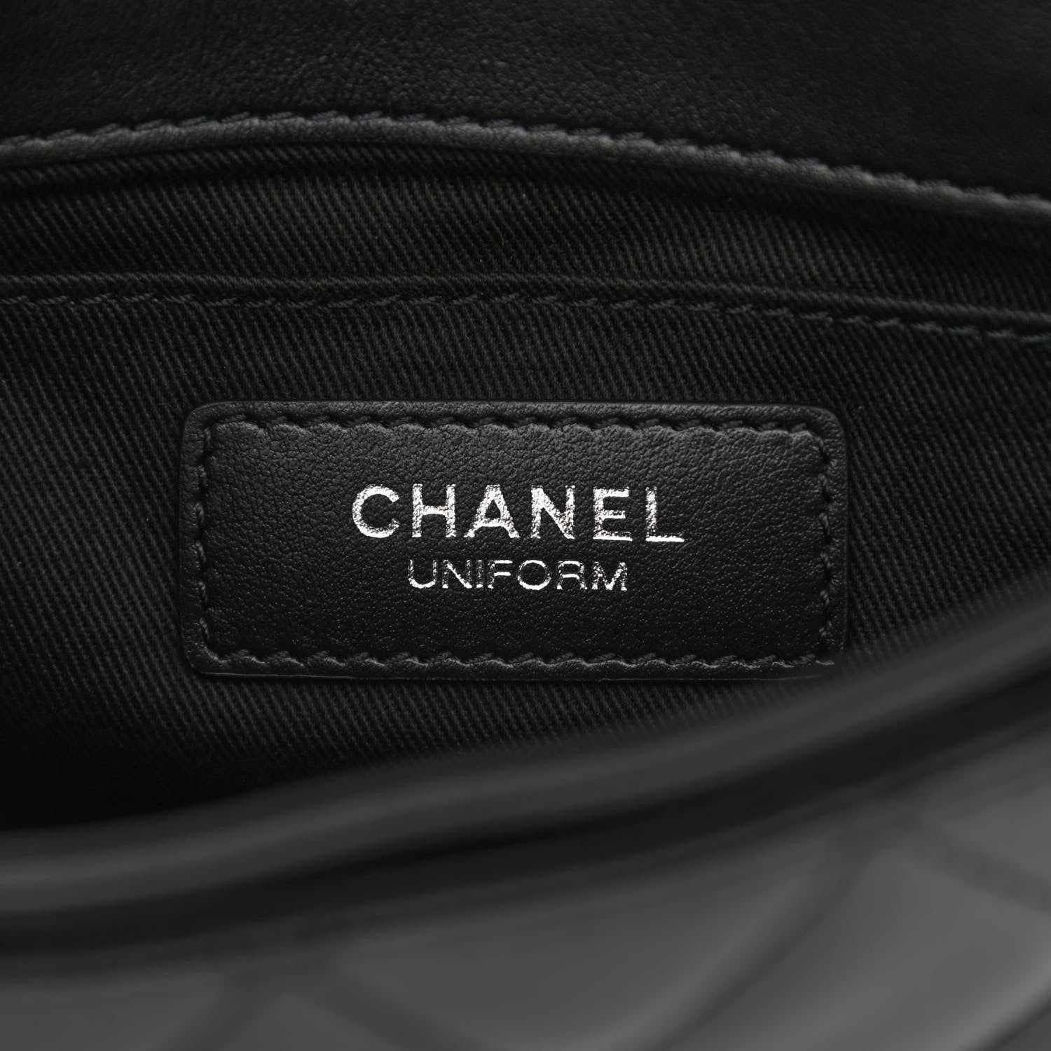 Chanel Calfskin Quilted CC Uniform Flap Belt Bag Black 6 of 11