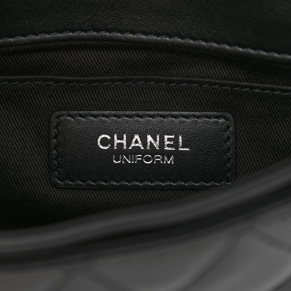 Chanel Calfskin Quilted CC Uniform Flap Belt Bag Black 6 of 11