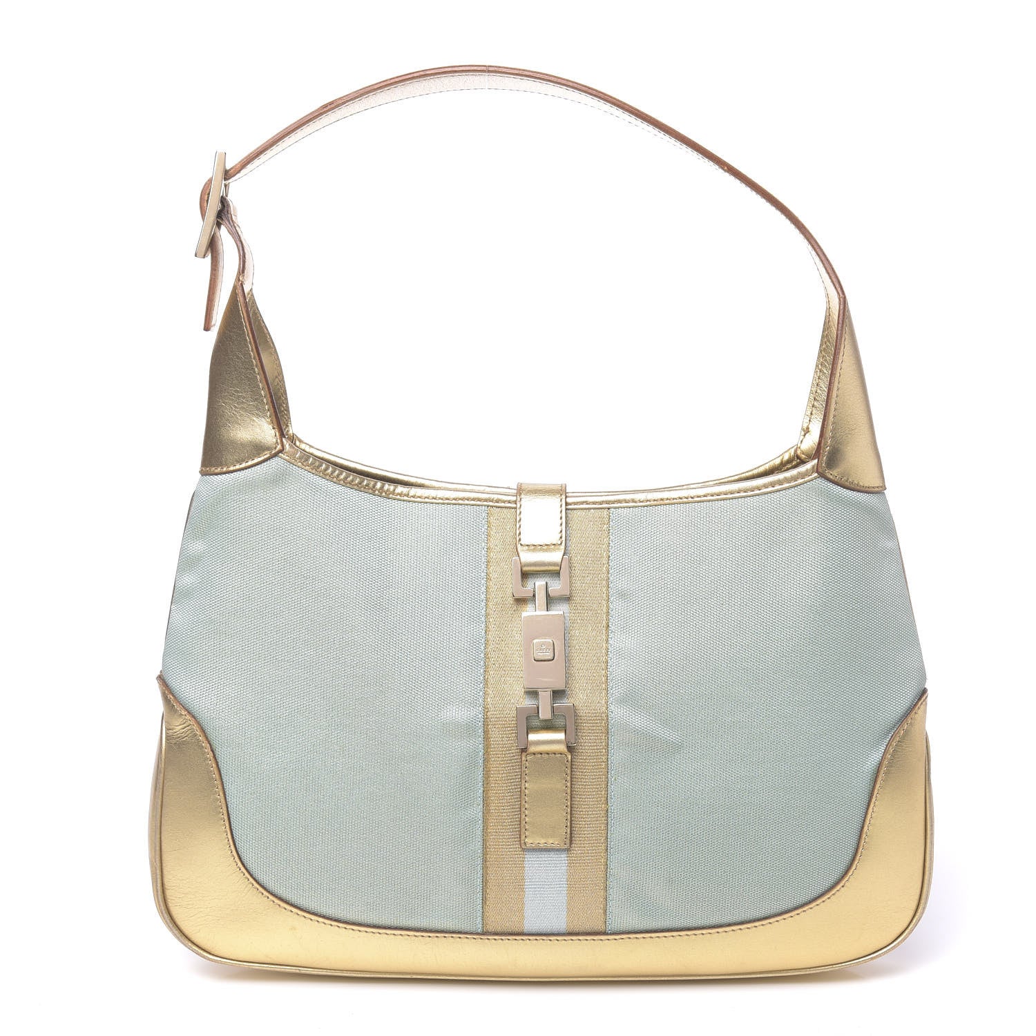 Gucci Metallic Calfskin Jackie O Hobo Gold 1 of 11