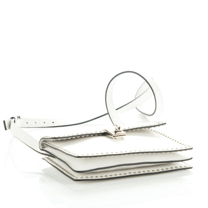 Valentino Garavani Calfskin Small Rockstud Cabana Crossbody Bag Bianco 4 of 6