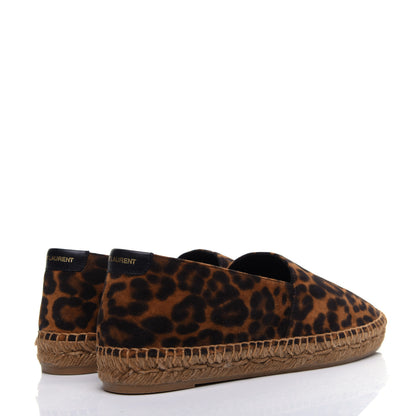 Saint Laurent Suede Leopard Print Espadrilles 36.5 Natural 3 of 13