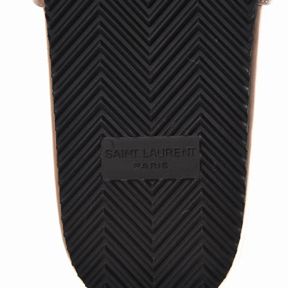 Saint Laurent Lambskin Joan Slide Sandals 39 Nude 7 of 10