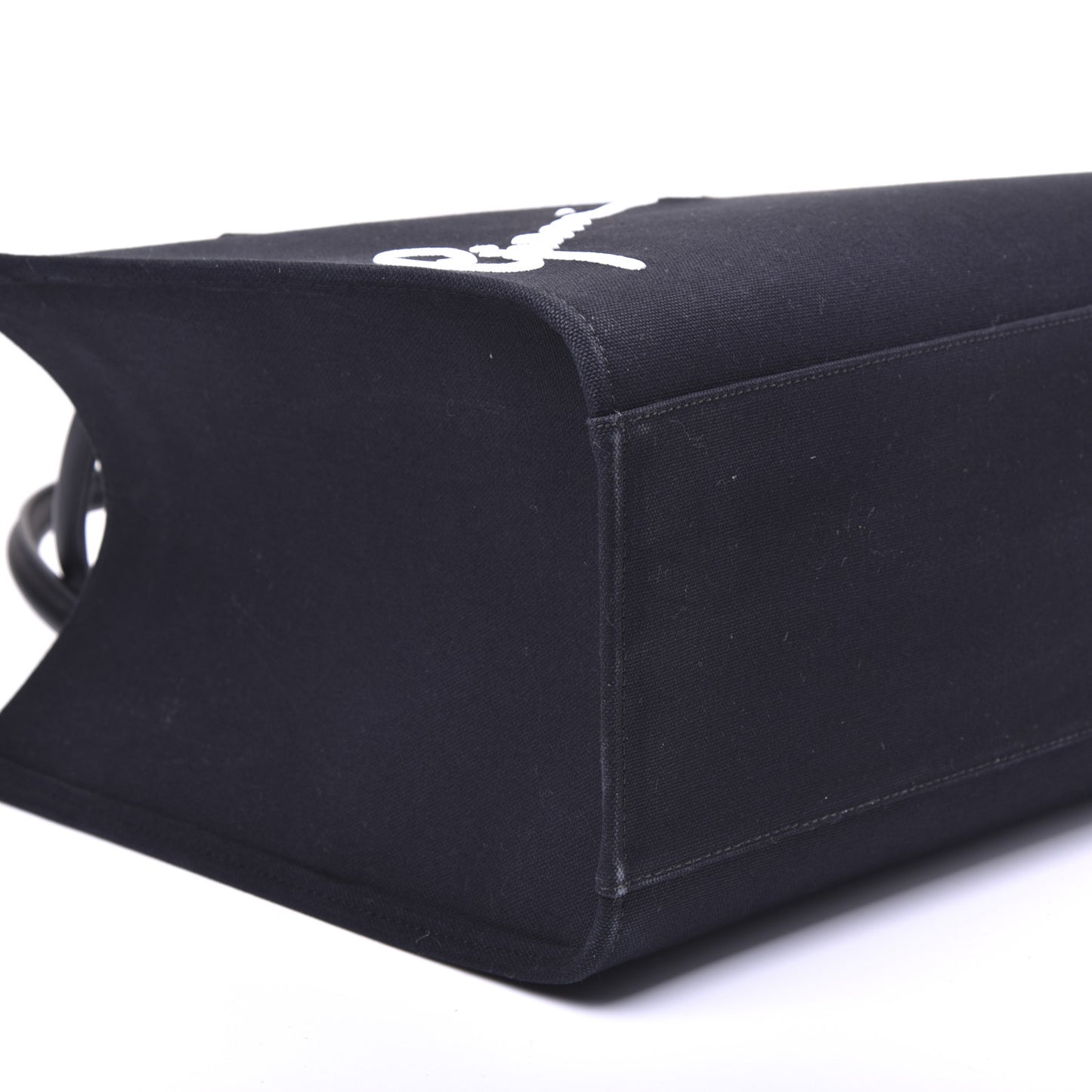 Canvas Suppler Calfskin Cabas GV Signature Tote Black
