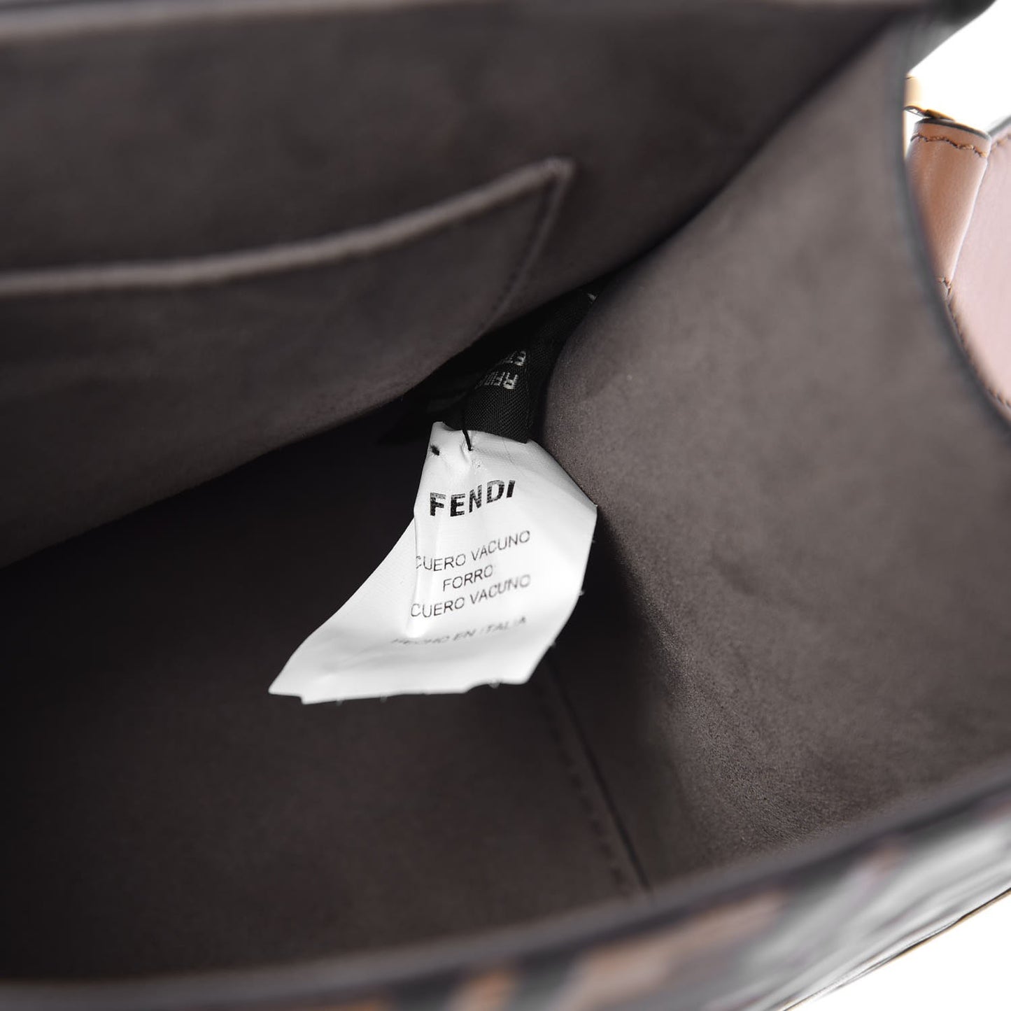 Vitello Century F is Fendi FF Embossed Kan I Shoulder Bag Orzo Tobacco
