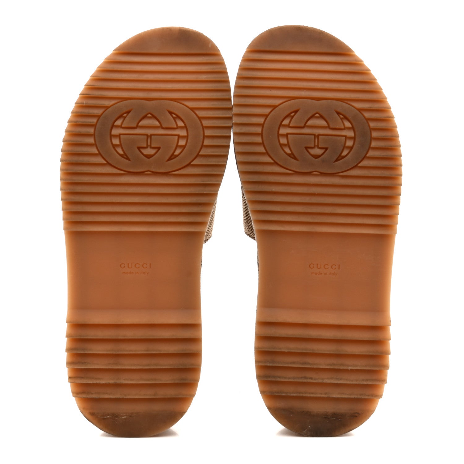 Gucci Monogram Maxi GG Angelina Platform 55mm Slide Sandals 38 Camel Ebony 6 of 9