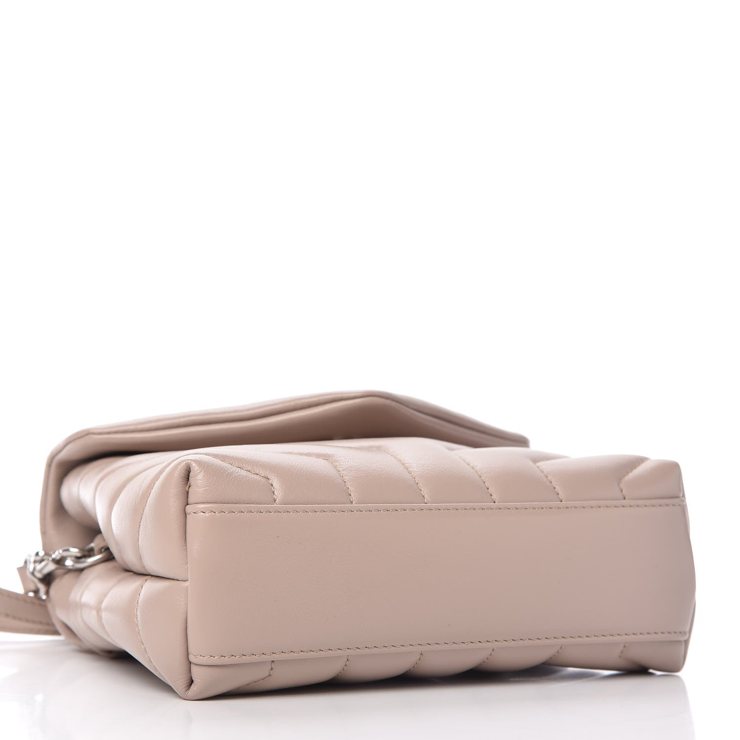 Saint Laurent Calfskin Y Quilted Monogram Toy Loulou Satchel Light Natural 4 of 11