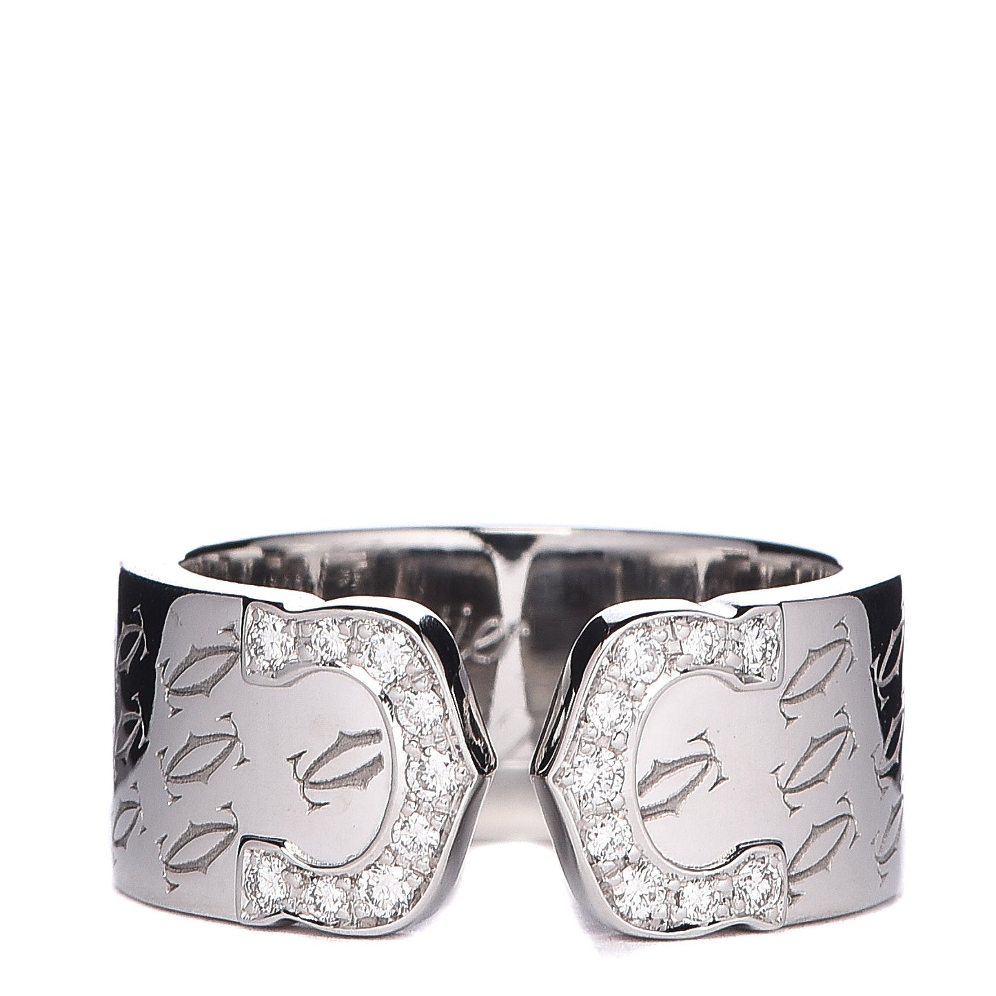 18K White Gold C De Christmas Ring 49 5