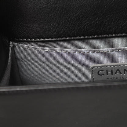 Chanel Calfskin Double Stitch Small Boy Flap Black 12 of 13