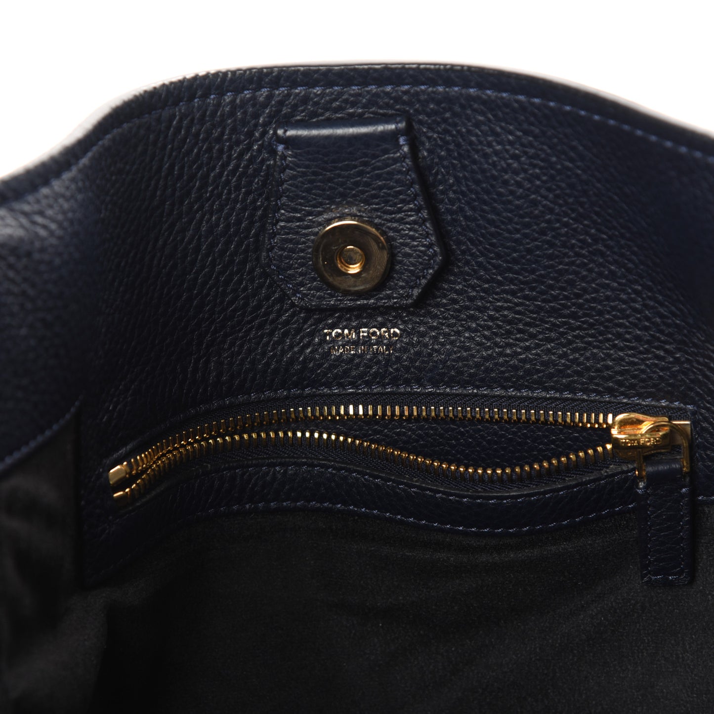 Grained Calfskin Sedgwick Medium Zipper Tote Sapphire Blue