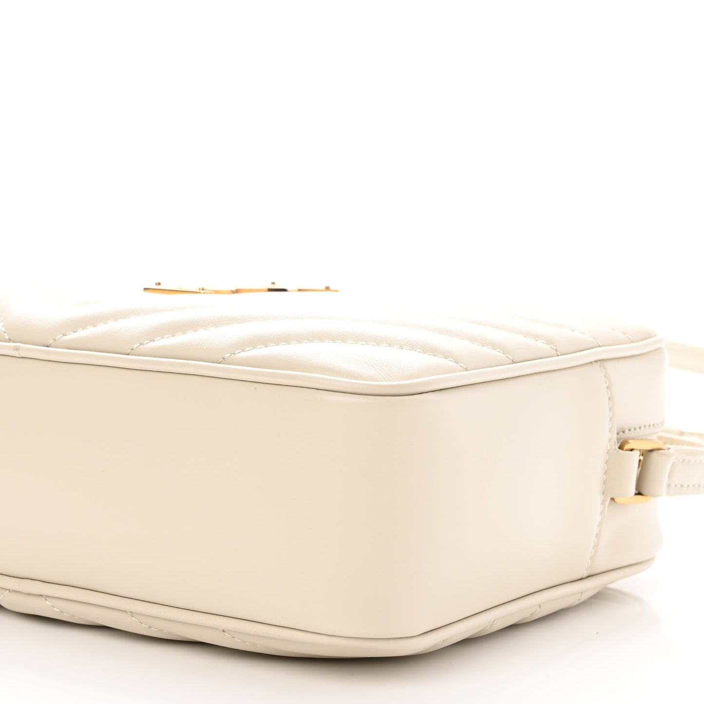 Calfskin Matelasse Monogram Lou Camera Bag Crema Soft