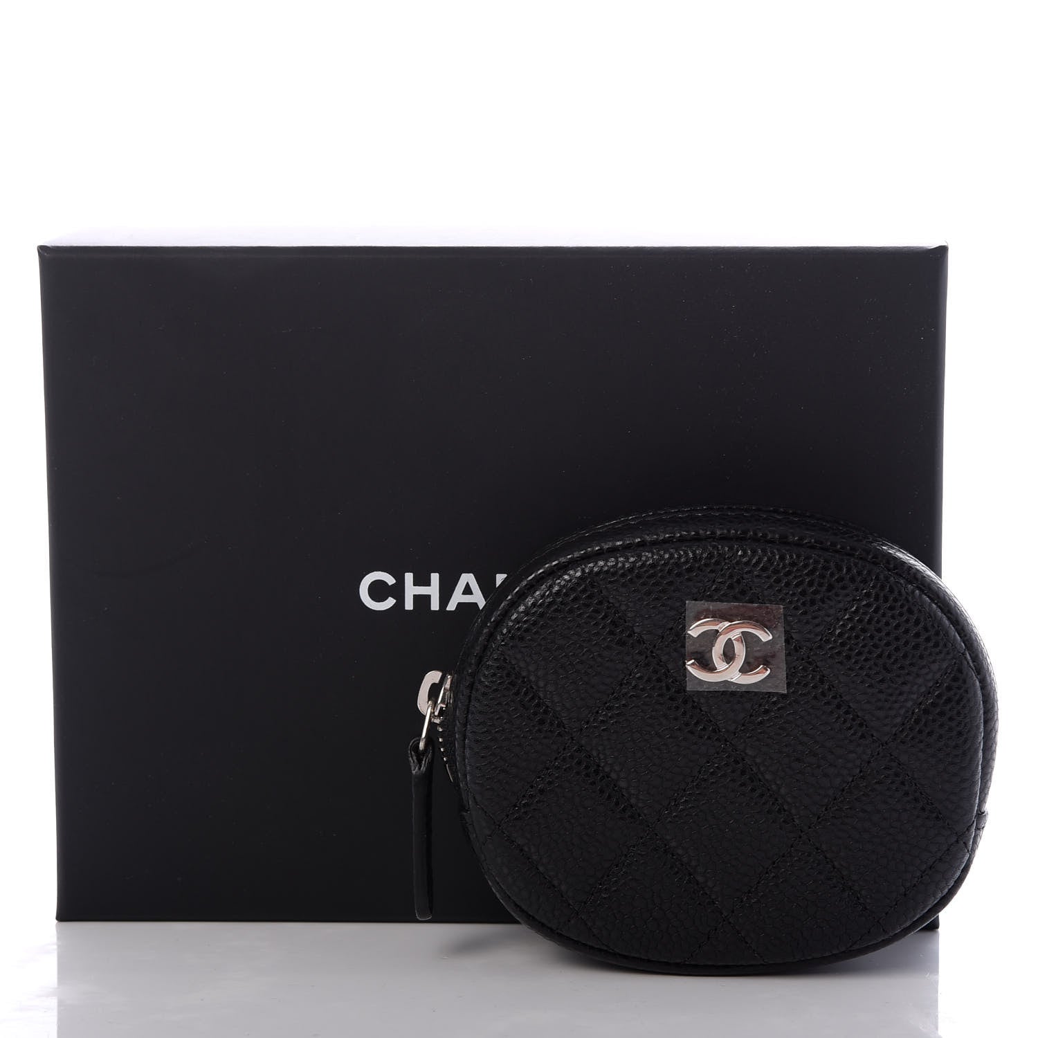 Chanel Caviar Quilted Zip Around Classic Coin Purse Black 8 of 8