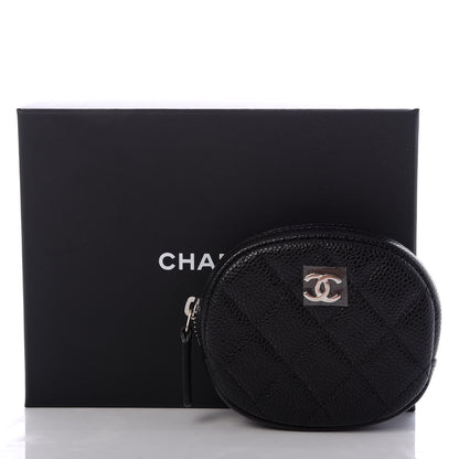 Chanel Caviar Quilted Zip Around Classic Coin Purse Black 8 of 8