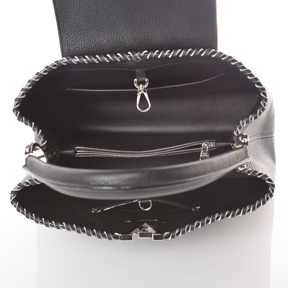 Louis Vuitton Taurillon Braided Capucines MM Black 7 of 11