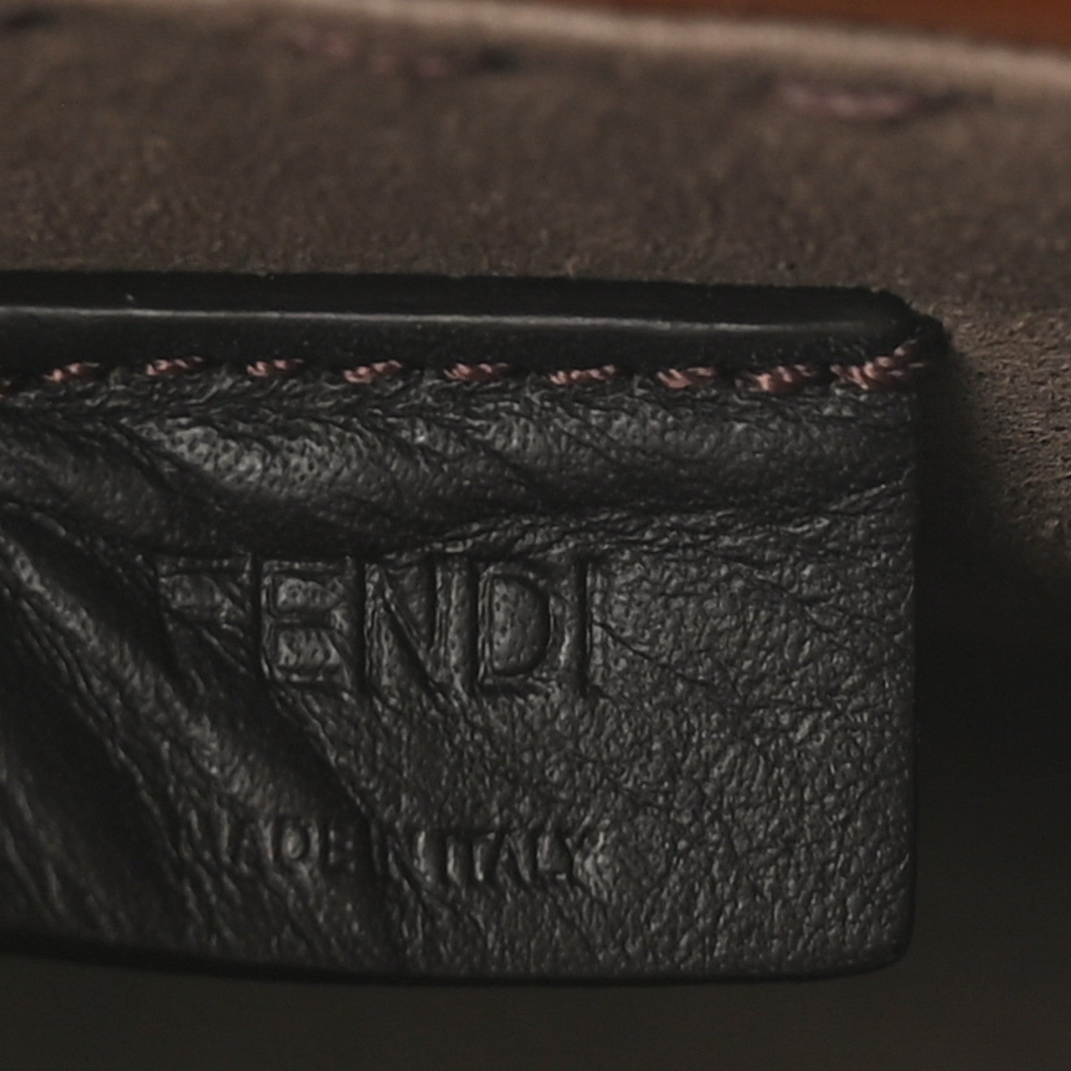 Fendi Vitello King Plexiglass Logo Embossed Mini Fendi Sunshine Shopper Tote Cuoio 6 of 10