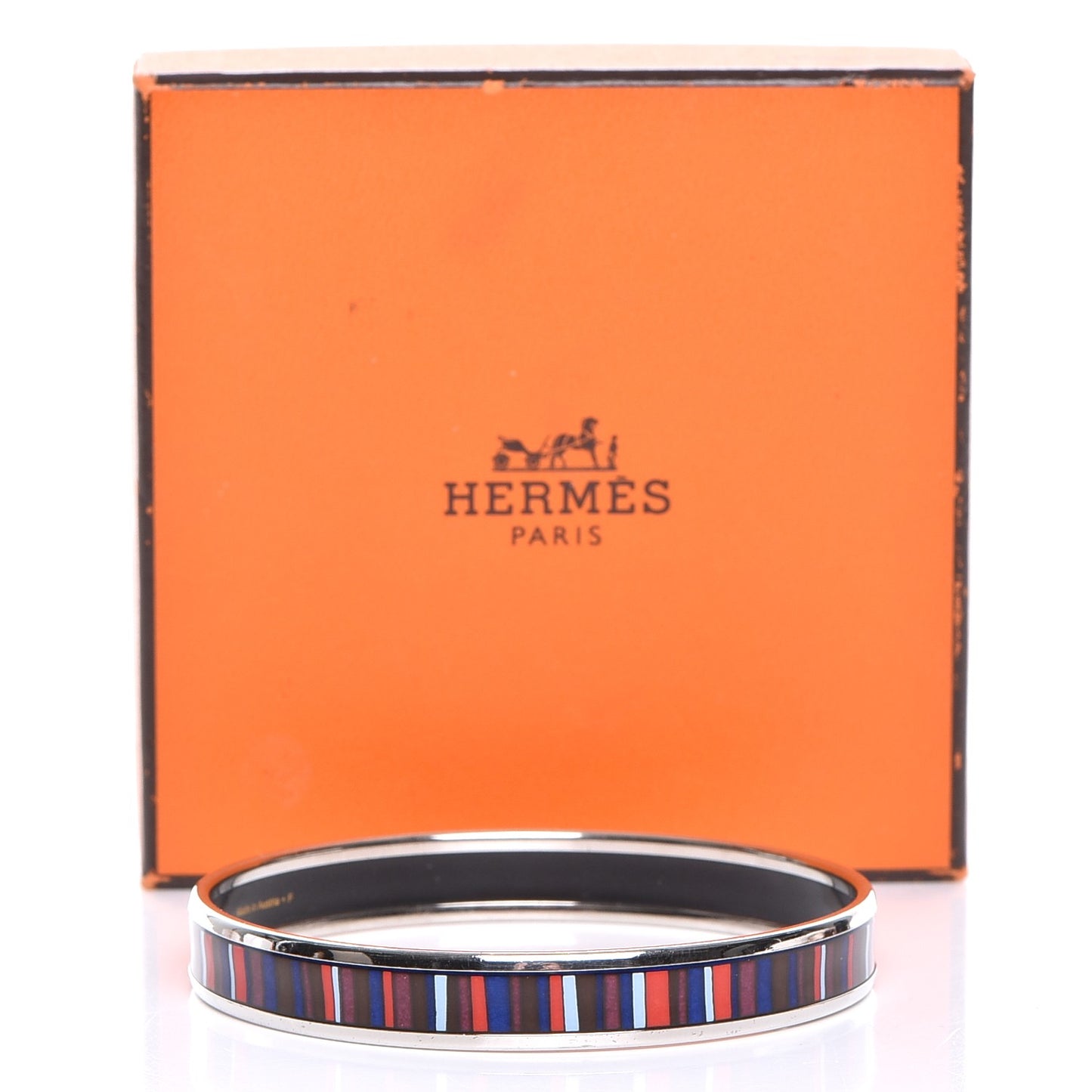 Enamel Printed Stripes Narrow Bracelet 70