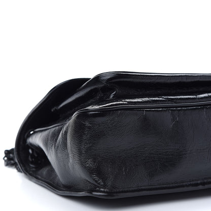 Saint Laurent Crinkled Calfskin Matelasse Monogram Medium Niki Chain Satchel Black 7 of 8