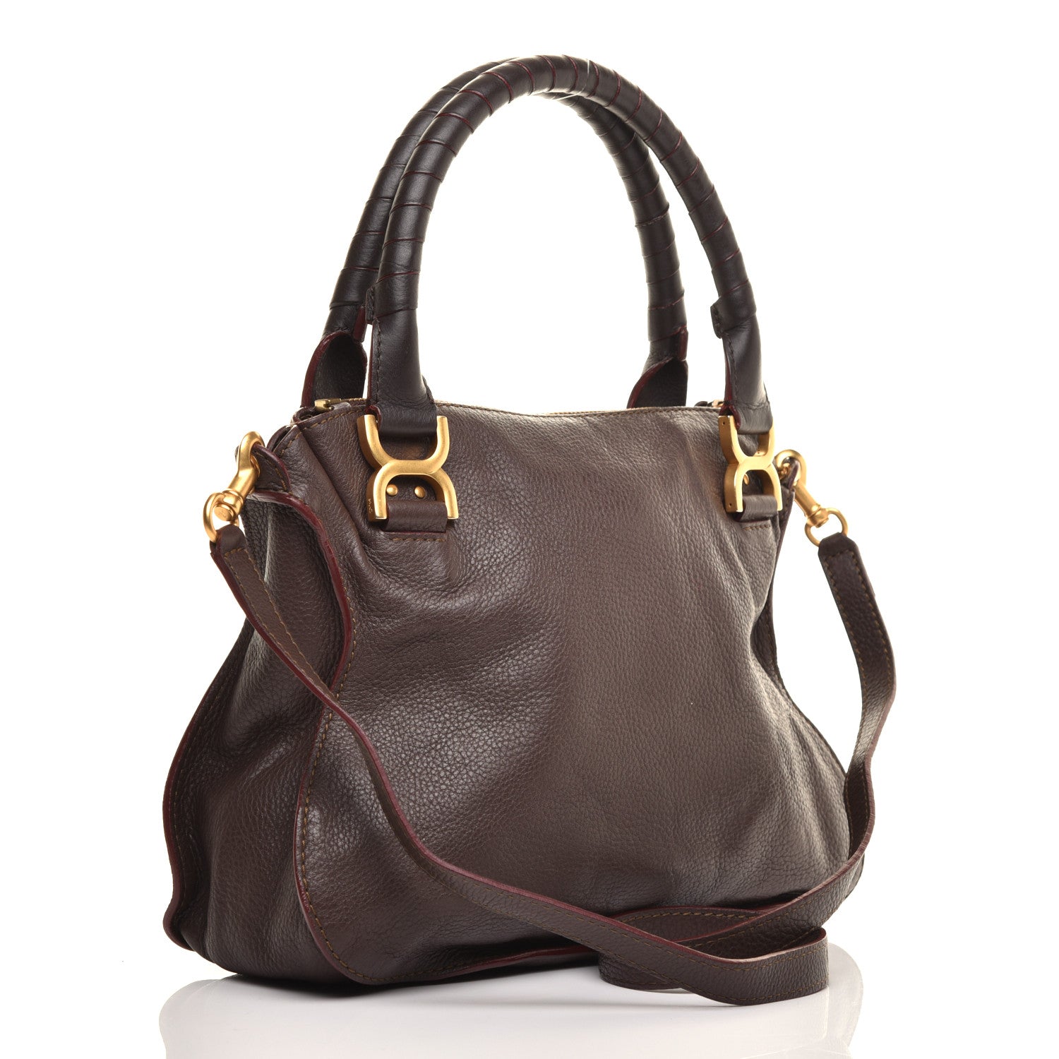 Chloe Calfskin Medium Marcie Satchel Truffle 3 of 9