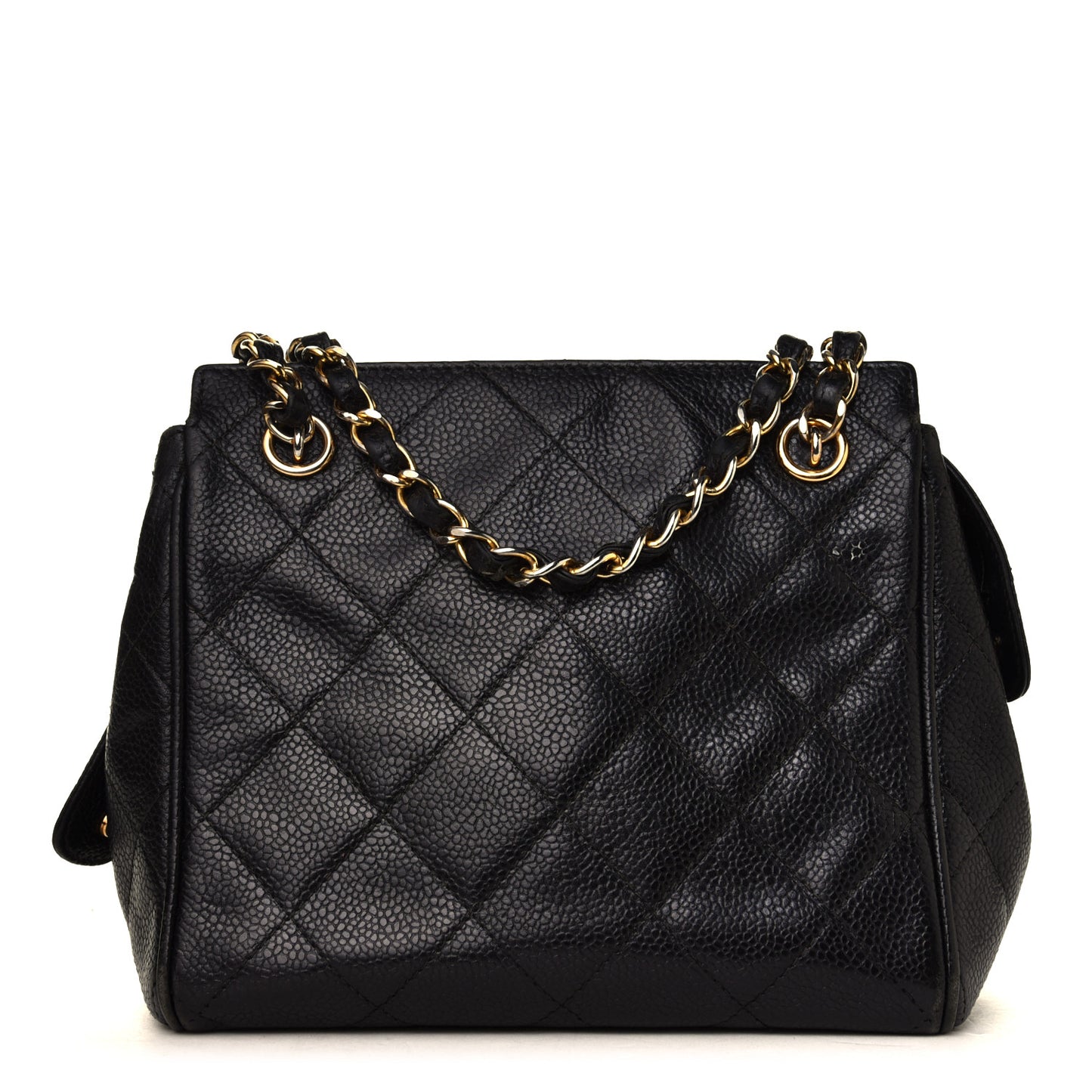 Caviar Quilted Small Shoulder Bag Black
