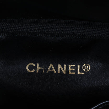 Chanel Lambskin Vanity Cosmetic Case Black 7 of 10
