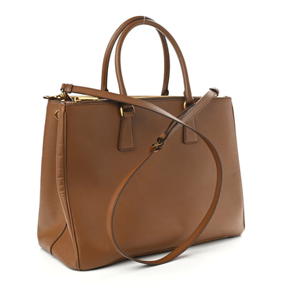 Prada Saffiano Lux Large Galleria Double Zip Tote Caramel 2 of 8