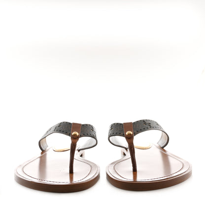 Louis Vuitton Monogram Sunny Flat Thong Sandals 39.5 Brown 2 of 10