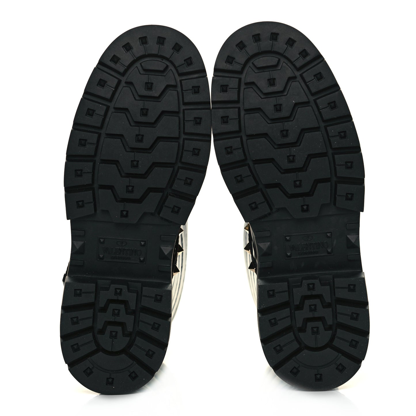 Calfskin Nylon Quilted Waterproof Rockstud 40mm Biker Boots 39 Black
