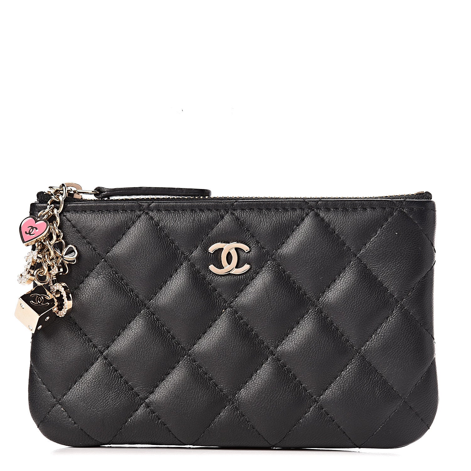 Chanel Lambskin Quilted Casino Coin Purse Black 1 of 8