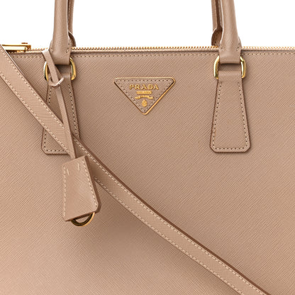 Prada Saffiano Lux Large Galleria Double Zip Tote Cammeo 8 of 10