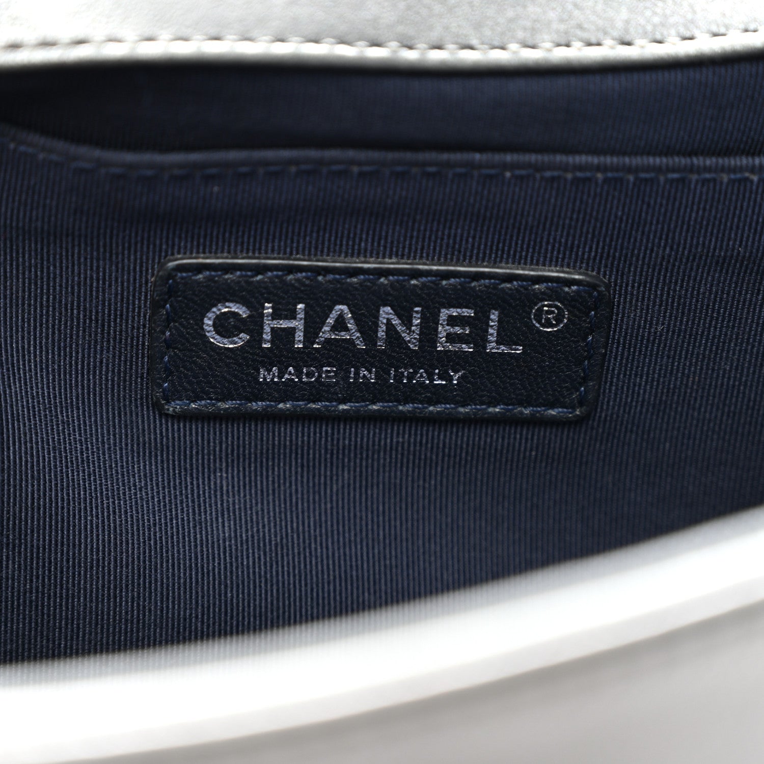 Chanel Lambskin Embossed Medium Boy Cube Flap Grey 6 of 11