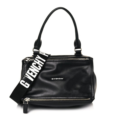 Givenchy Calfskin Small Pandora Logo Strap Black 1 of 14