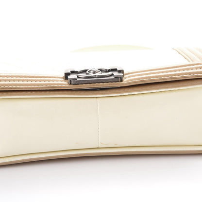 Chanel Lambskin Quilted Medium Boy Flap Ivory Havana Beige 11 of 13