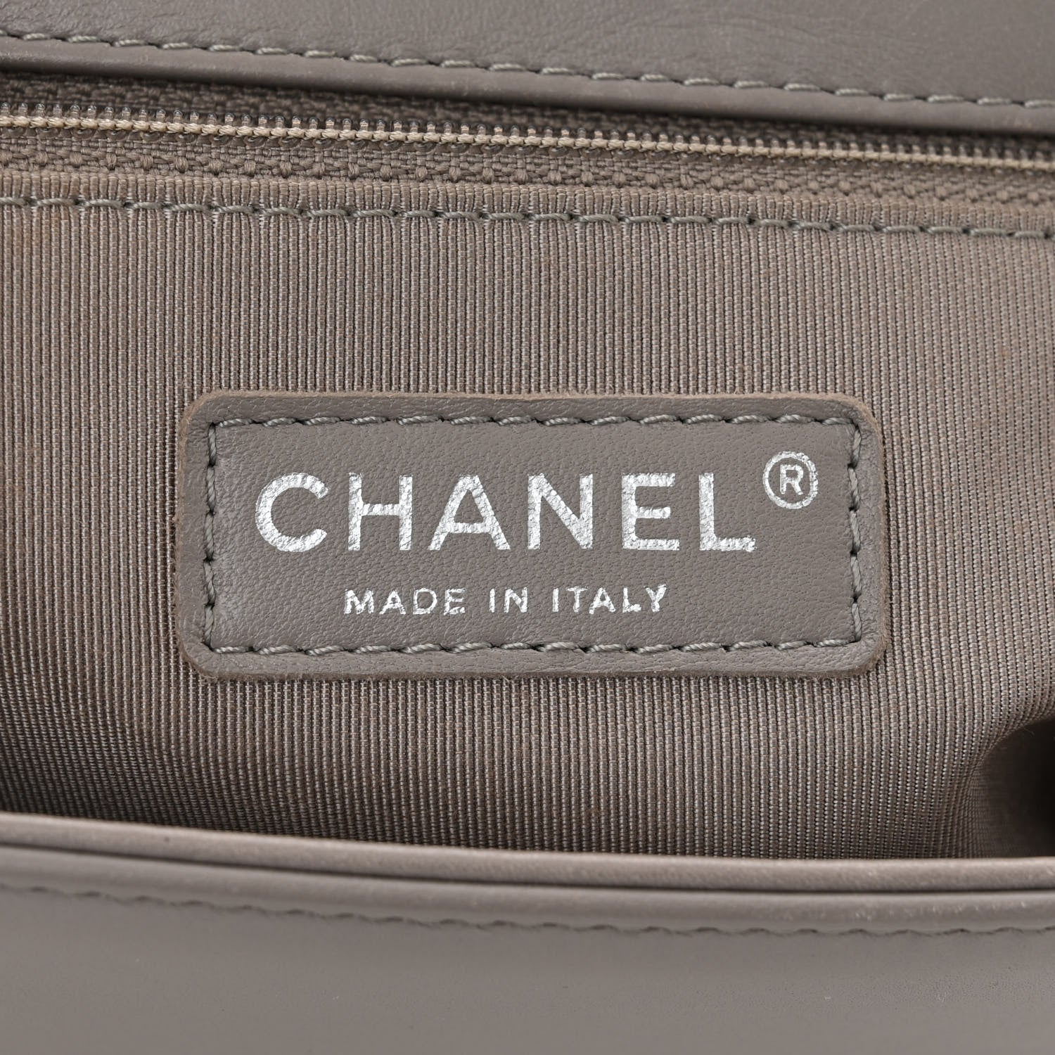 Chanel Lambskin Quilted Large Boy Flap Grey 6 of 13