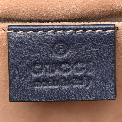 Gucci Snakeskin Small Padlock Shoulder Bag Natural Navy Red 6 of 12