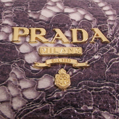 Prada Cervo Lux Print Lace Bauletto Tote 6 of 13