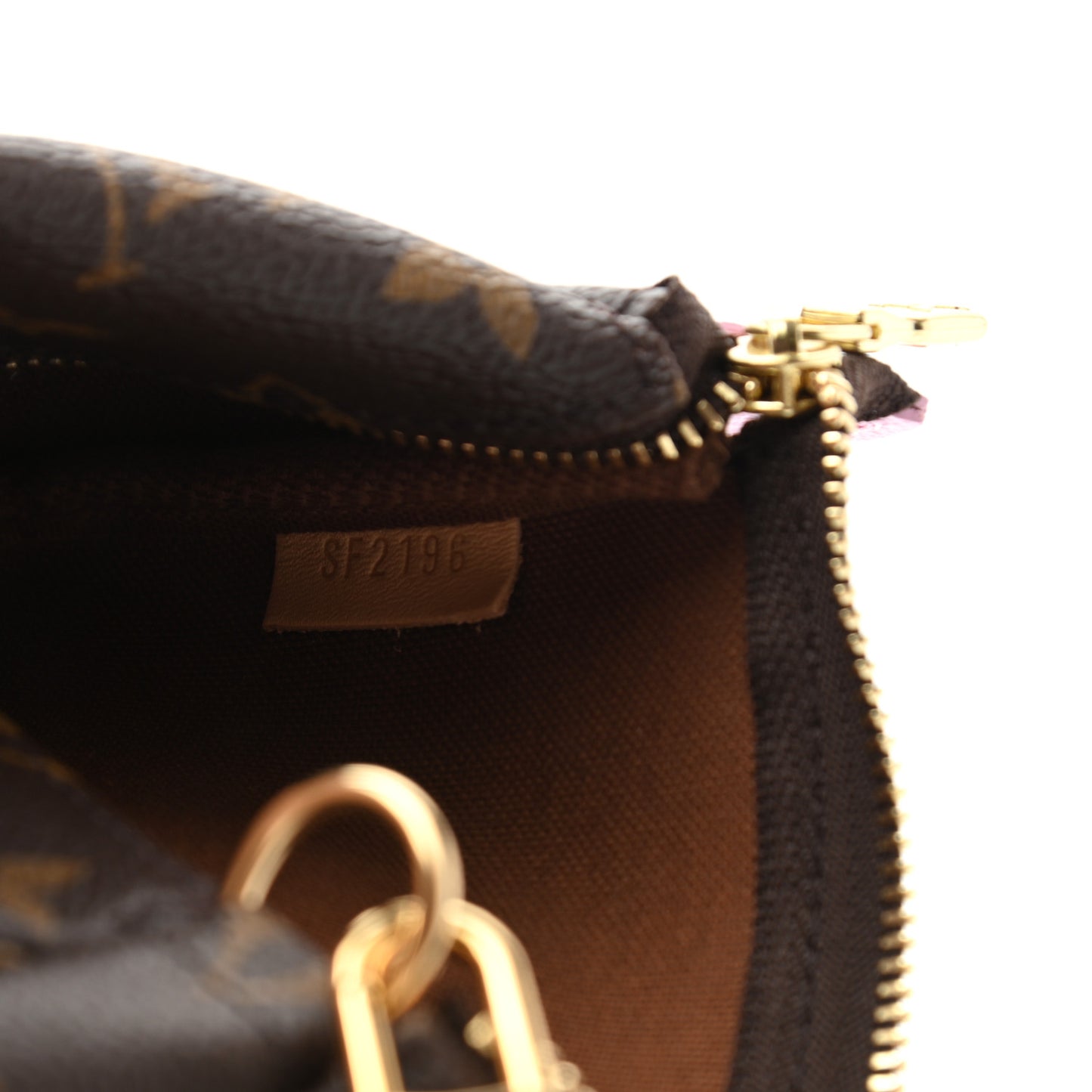 Monogram 2016 Christmas Animation Mini Pochette Accessories Rose Ballerine