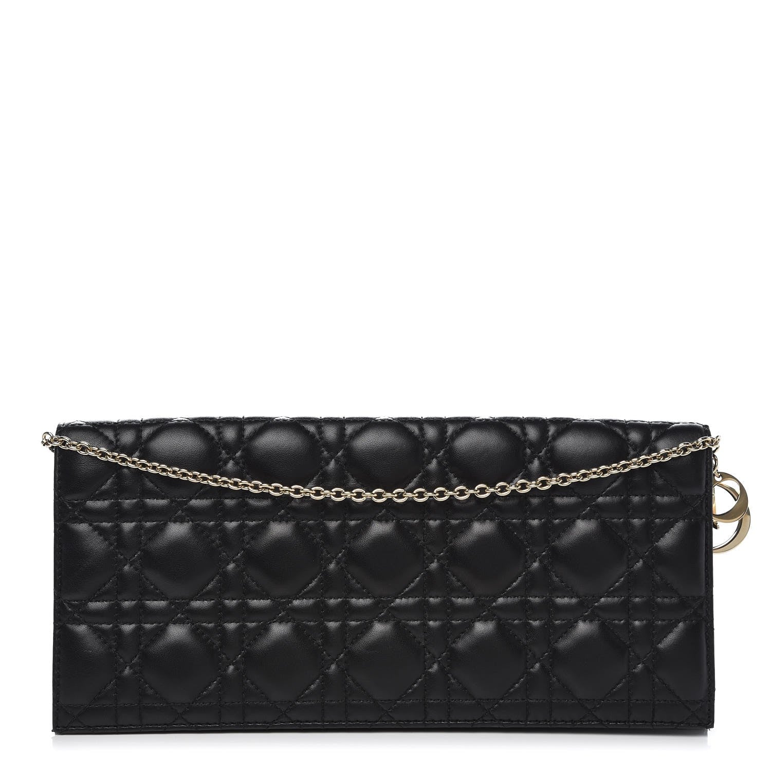 Christian Dior Lambskin Cannage Lady Dior Convertible Clutch Black 1 of 11