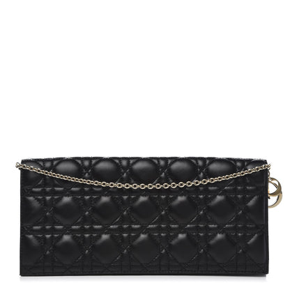 Christian Dior Lambskin Cannage Lady Dior Convertible Clutch Black 1 of 11