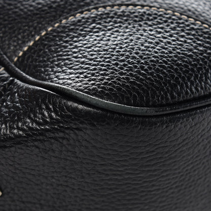 Prada Vitello Daino Stripe Shoulder Bag Black 10 of 15