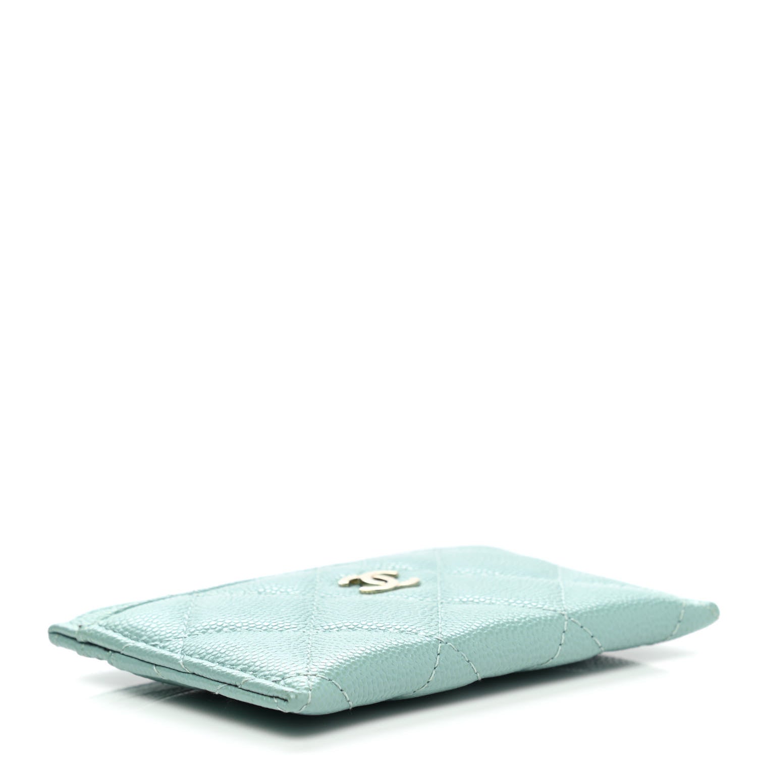 Chanel Caviar Quilted Card Holder Light Blue 4 of 9