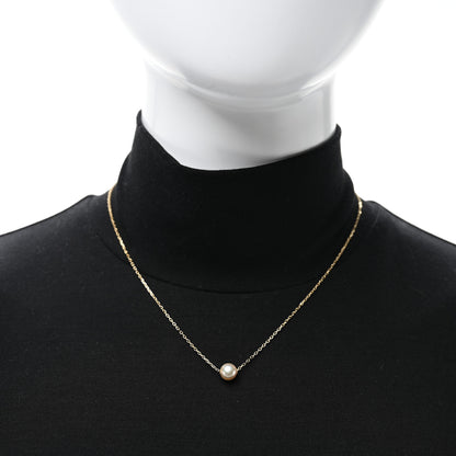 Mikimoto 18K Yellow Gold Akoya Pearl 7-7.5mm Single Pendant Necklace 3 of 5