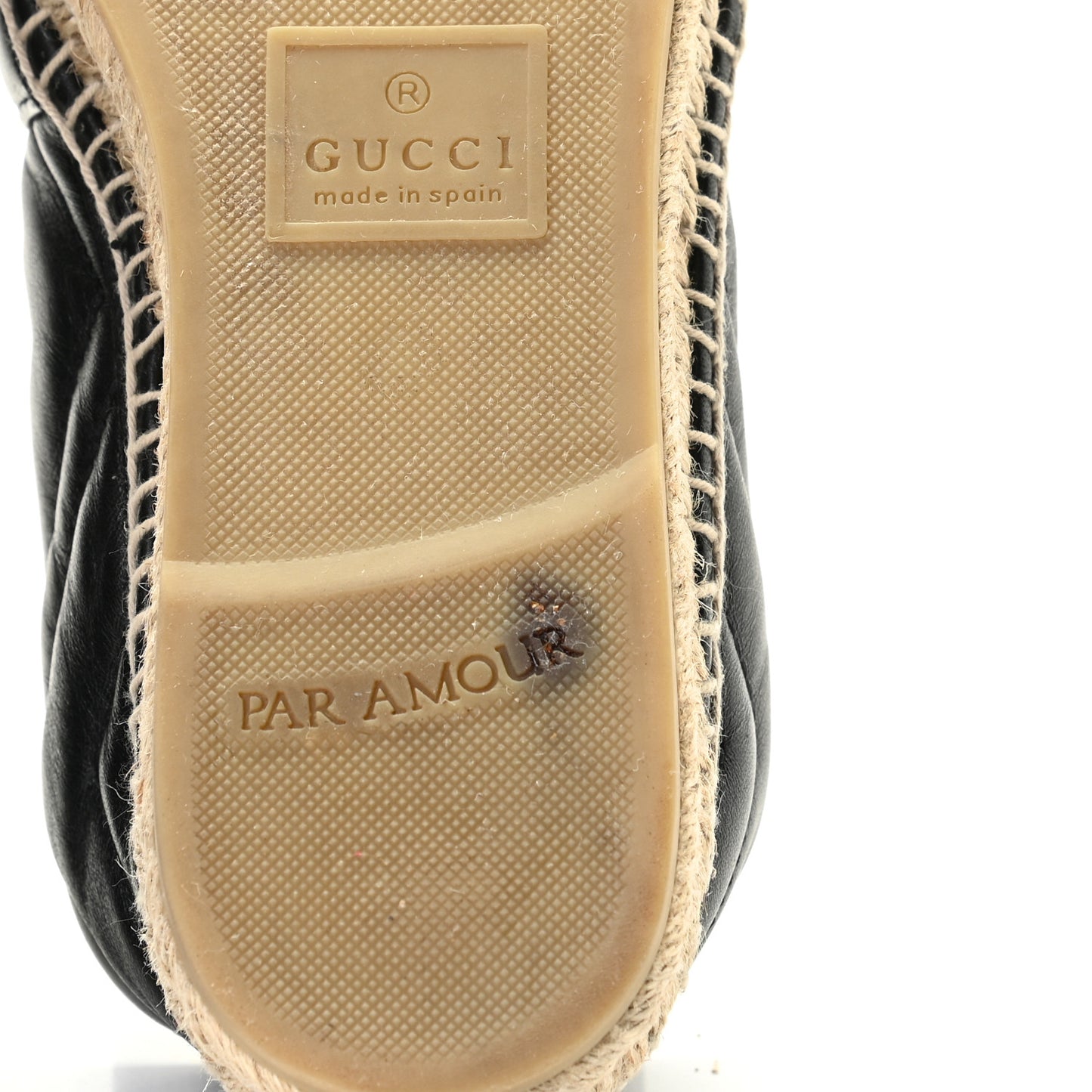 Nappa Matelasse GG Marmont Espadrilles 38 Black