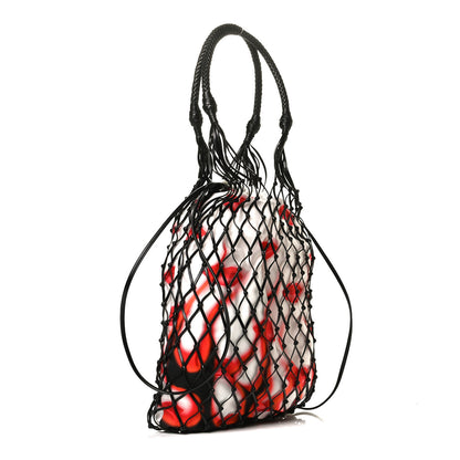 Prada Tessuto Nylon Lip Print Net Tote 2 of 10
