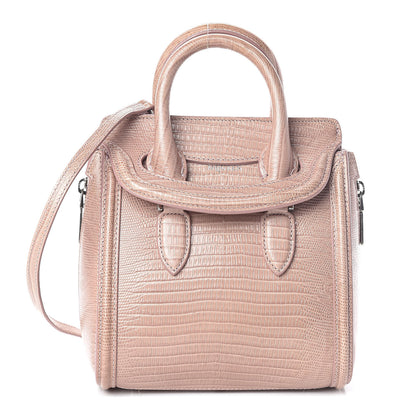 Alexander McQueen Calfskin Lizard Embossed Mini Heroine Pink 1 of 9