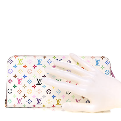Louis Vuitton Monogram Multicolor Insolite Wallet White Litchi 2 of 8