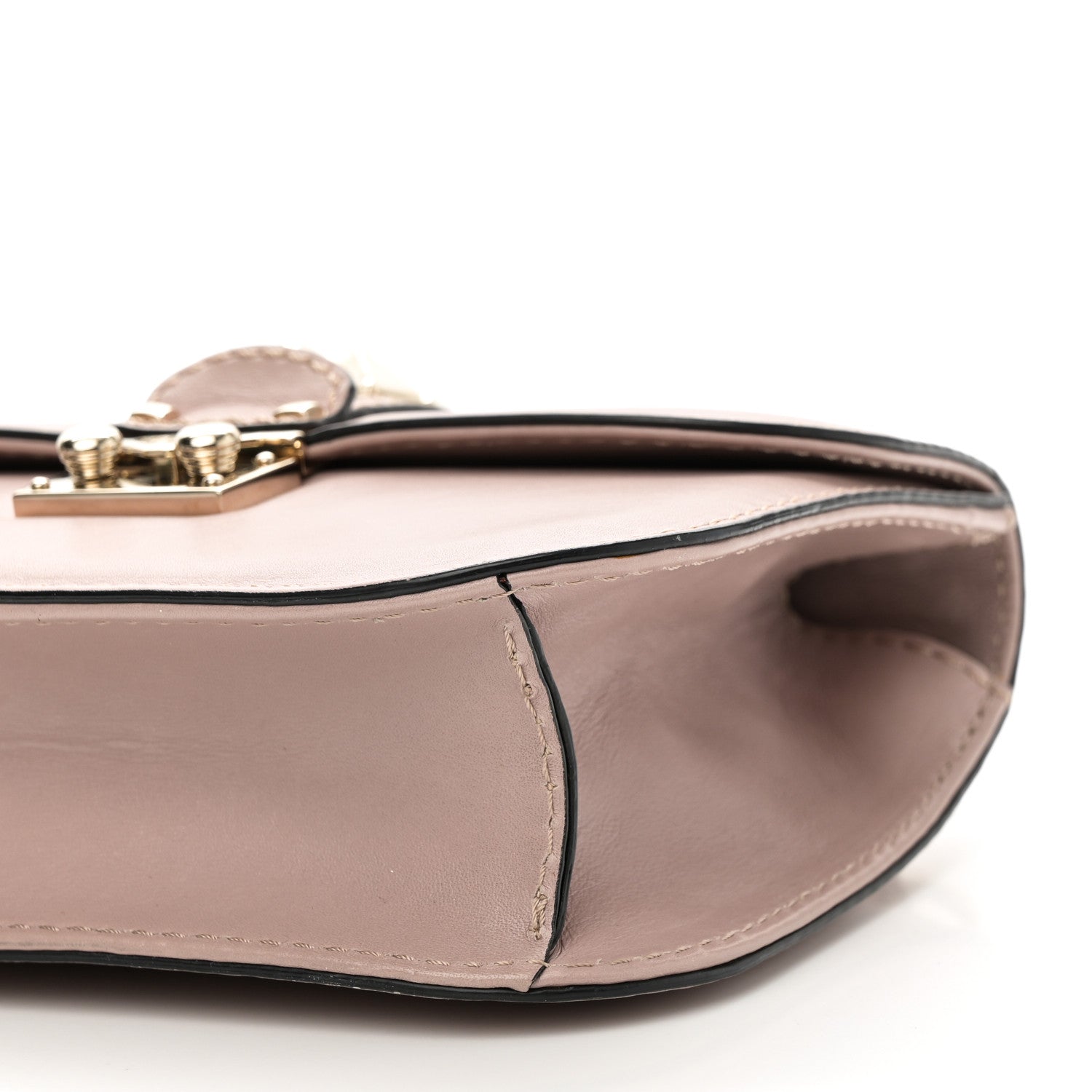 Valentino Garavani Vitello Small Glam Lock Rockstud Flap Poudre 9 of 9